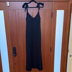 Reformation Black silk Dress